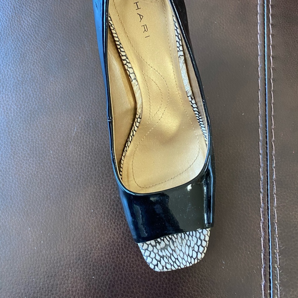 Tahari open toe heels